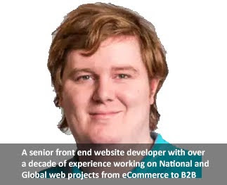 Blake Billmaier, A senior front end website defveloper with over a decade of experience working on National and Global web projects from eCommerce to B2B
